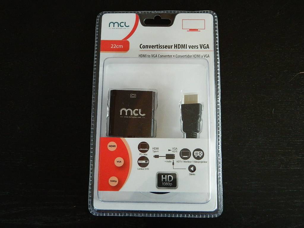 Convertisseur HDMI vers VGA (22cm)